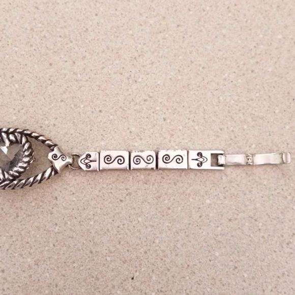 Brighton Crystal Heart Silver Link Bracelet - Picture 6 of 10